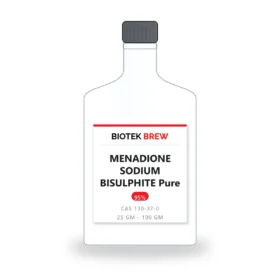 MENADIONE SODIUM BISULPHITE Pure - BioTek Brew laboratory chemical, CAS 130-37-0, pack sizes 25 gm - 100 gm