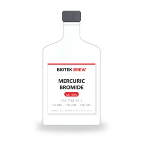 MERCURIC BROMIDE - BioTek Brew laboratory chemical, CAS 7789-47-1, pack sizes 25 gm - 100 gm - 250 gm