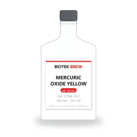 MERCURIC OXIDE YELLOW - BioTek Brew laboratory chemical, CAS 21908-53-2, pack sizes 100 gm - 250 gm