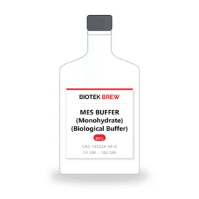 MES BUFFER (Monohydrate) (Biological Buffer) - BioTek Brew laboratory chemical, CAS 145224-94-8, pack sizes 25 gm - 100 gm