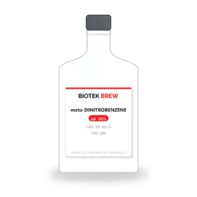 meta-DINITROBENZENE - BioTek Brew laboratory chemical, CAS 99-65-0, pack sizes 100 gm