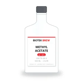 METHYL ACETATE - BioTek Brew laboratory chemical, CAS 79-20-9, pack sizes 500 ml - 2.5LTR