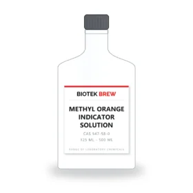 METHYL ORANGE INDICATOR SOLUTION - BioTek Brew laboratory chemical, CAS 547-58-0, pack sizes 125 ml - 500 ml