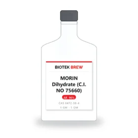 MORIN Dihydrate (C.I. NO 75660) - BioTek Brew laboratory chemical, CAS 6472-38-4, pack sizes 1 gm - 5 gm