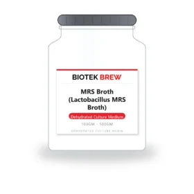 MRS Broth (Lactobacillus MRS Broth) - BioTek Brew dehydrated culture medium, pack sizes 100gm - 500gm