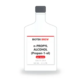 n-PROPYL ALCOHOL (Propan-1-ol) - BioTek Brew laboratory chemical, CAS 71-23-8, pack sizes 500 ml - 2.5 Ltr.