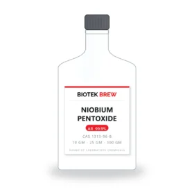 NIOBIUM PENTOXIDE - BioTek Brew laboratory chemical, CAS 1313-96-8, pack sizes 10 gm - 25 gm - 100 gm