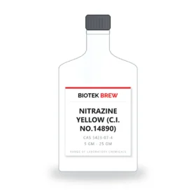 NITRAZINE YELLOW (C.I. NO.14890) - BioTek Brew laboratory chemical, CAS 5423-07-4, pack sizes 5 gm - 25 gm