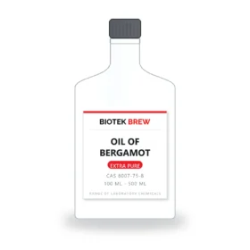 OIL OF BERGAMOT - BioTek Brew laboratory chemical, CAS 8007-75-8, pack sizes 100 ml - 500 ml