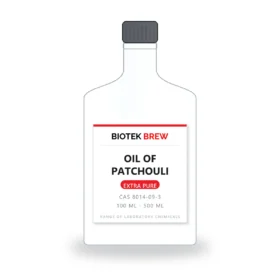 OIL OF PATCHOULI - BioTek Brew laboratory chemical, CAS 8014-09-3, pack sizes 100 ml - 500 ml