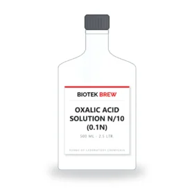 OXALIC ACID SOLUTION N/10 (0.1N) - BioTek Brew laboratory chemical, pack sizes 500 ml - 2.5 Ltr.