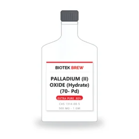 PALLADIUM (II) OXIDE (Hydrate) (70- Pd) - BioTek Brew laboratory chemical, CAS 1314-08-5, pack sizes 500 mg - 1 gm