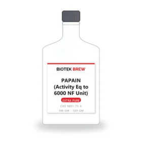 PAPAIN (Activity Eq to 6000 NF Unit) - BioTek Brew laboratory chemical, CAS 9001-73-4, pack sizes 100 gm - 500 gm