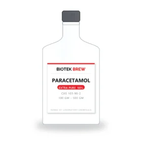 PARACETAMOL - BioTek Brew laboratory chemical, CAS 103-90-2, pack sizes 100 gm - 500 gm