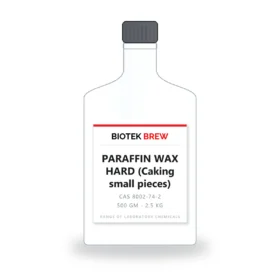 PARAFFIN WAX HARD (Caking small pieces) - BioTek Brew laboratory chemical, CAS 8002-74-2, pack sizes 500 gm - 2.5 kg