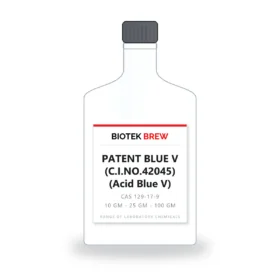 PATENT BLUE V (C.I.NO.42045) (Acid Blue V) - BioTek Brew laboratory chemical, CAS 129-17-9, pack sizes 10 gm - 25 gm - 100 gm