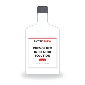 PHENOL RED INDICATOR SOLUTION - BioTek Brew laboratory chemical, pack sizes 125 ml - 500 ml