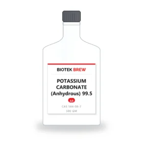 POTASSIUM CARBONATE (Anhydrous) 99.5 - BioTek Brew laboratory chemical, CAS 584-08-7, pack sizes 500 gm