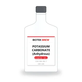 POTASSIUM CARBONATE (Anhydrous) - BioTek Brew laboratory chemical, CAS 584-08-7, pack sizes 500 gm