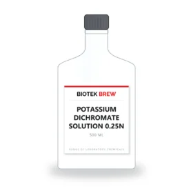POTASSIUM DICHROMATE SOLUTION 0.25N - BioTek Brew laboratory chemical, pack sizes 500 ml