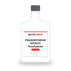 PRASEODYMIUM NITRATE Hexahydrate - BioTek Brew laboratory chemical, CAS 15878-77-0, pack sizes 5 gm