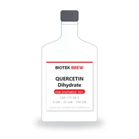QUERCETIN Dihydrate - BioTek Brew laboratory chemical, CAS 117-39-5, pack sizes 5 gm - 25 gm - 100 gm