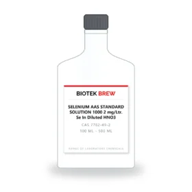 SELENIUM AAS STANDARD SOLUTION 1000 2 mg/Ltr. Se In Diluted HNO3 - BioTek Brew laboratory chemical, CAS 7782-49-2