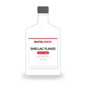 SHELLAC FLAKES - BioTek Brew laboratory chemical, CAS 9000-59-3, pack sizes 500 gm