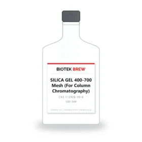SILICA GEL 400-700 Mesh (For Column Chromatography) - BioTek Brew laboratory chemical, CAS 112926-00-8, pack sizes 500 gm