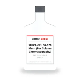 SILICA GEL 60-120 Mesh (For Column Chromatography) - BioTek Brew laboratory chemical, CAS 112926-00-8, pack sizes 500 gm