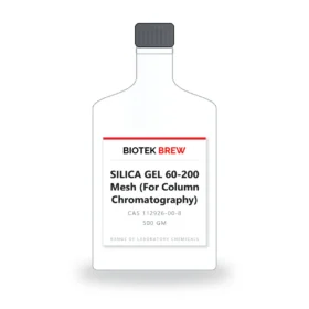 SILICA GEL 60-200 Mesh (For Column Chromatography) - BioTek Brew laboratory chemical, CAS 112926-00-8, pack sizes 500 gm