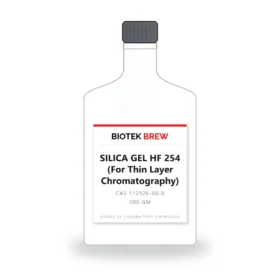 SILICA GEL HF 254 (For Thin Layer Chromatography) - BioTek Brew laboratory chemical, CAS 112926-00-8, pack sizes 500 gm