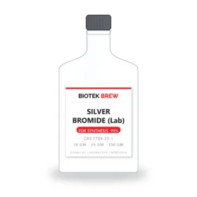 SILVER BROMIDE (Lab) - BioTek Brew laboratory chemical, CAS 7785-23-1, pack sizes 10 gm - 25 gm - 100 gm