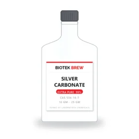 SILVER CARBONATE - BioTek Brew laboratory chemical, CAS 534-16-7, pack sizes 10 gm - 25 gm