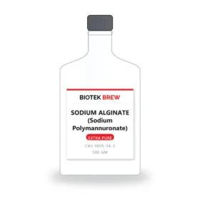 SODIUM ALGINATE (Sodium Polymannuronate) - BioTek Brew laboratory chemical, CAS 9005-38-3, pack sizes 500 gm