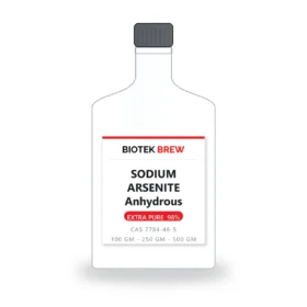 SODIUM ARSENITE Anhydrous - BioTek Brew laboratory chemical, CAS 7784-46-5, pack sizes 100 gm - 250 gm - 500 gm