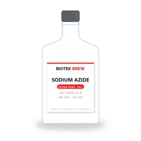 SODIUM AZIDE - BioTek Brew laboratory chemical, CAS 26628-22-8, pack sizes 100 gm - 500 gm