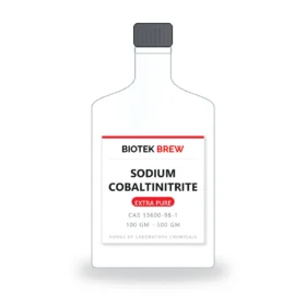 SODIUM COBALTINITRITE - BioTek Brew laboratory chemical, CAS 13600-98-1, pack sizes 100 gm - 500 gm