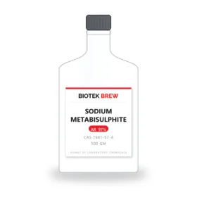 SODIUM METABISULPHITE - BioTek Brew laboratory chemical, CAS 7681-57-4, pack sizes 500 gm