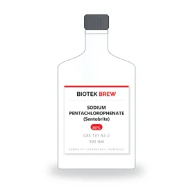SODIUM PENTACHLOROPHENATE (Sentobrite) - BioTek Brew laboratory chemical, CAS 131-52-2, pack sizes 500 gm