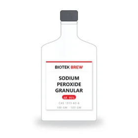 SODIUM PEROXIDE GRANULAR - BioTek Brew laboratory chemical, CAS 1313-60-6, pack sizes 100 gm - 500 gm