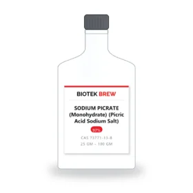 SODIUM PICRATE (Monohydrate) (Picric Acid Sodium Salt) - BioTek Brew laboratory chemical, CAS 73771-13-8