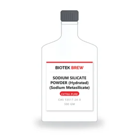 SODIUM SILICATE POWDER (Hydrated) (Sodium Metasilicate) - BioTek Brew laboratory chemical, CAS 13517-24-3, pack sizes 500 gm