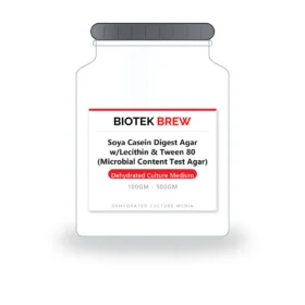 Soya Casein Digest Agar w/Lecithin & Tween 80 (Microbial Content Test Agar) - BioTek Brew dehydrated culture medium