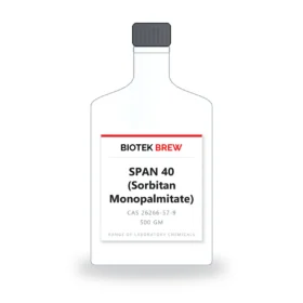 SPAN 40 (Sorbitan Monopalmitate) - BioTek Brew laboratory chemical, CAS 26266-57-9, pack sizes 500 gm