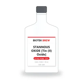 STANNOUS OXIDE [Tin (II) Oxide] - BioTek Brew laboratory chemical, CAS 21651-19-4, pack sizes 500 gm