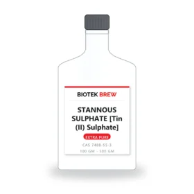 STANNOUS SULPHATE [Tin (II) Sulphate] - BioTek Brew laboratory chemical, CAS 7488-55-3, pack sizes 100 gm - 500 gm