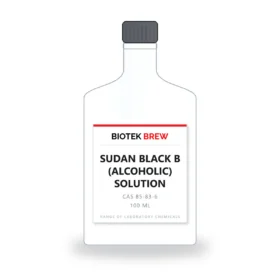 SUDAN BLACK B (ALCOHOLIC) SOLUTION - BioTek Brew laboratory chemical, CAS 85-83-6, pack sizes 100 ml