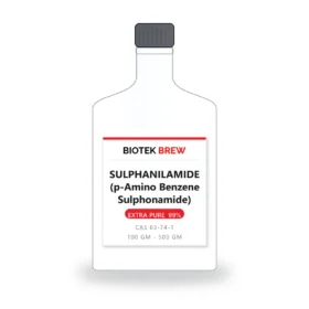 SULPHANILAMIDE (p-Amino Benzene Sulphonamide) - BioTek Brew laboratory chemical, CAS 63-74-1, pack sizes 100 gm - 500 gm