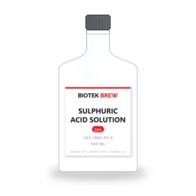SULPHURIC ACID SOLUTION - BioTek Brew laboratory chemical, CAS 7664-93-9, pack sizes 500 ml